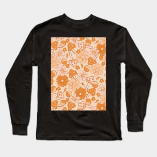 Groovy Mushrooms and Daisies Long Sleeve T-Shirt